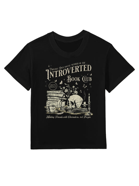 Retro Proud Anti Social Member Of Introverted Book Club Kids T-Shirt
