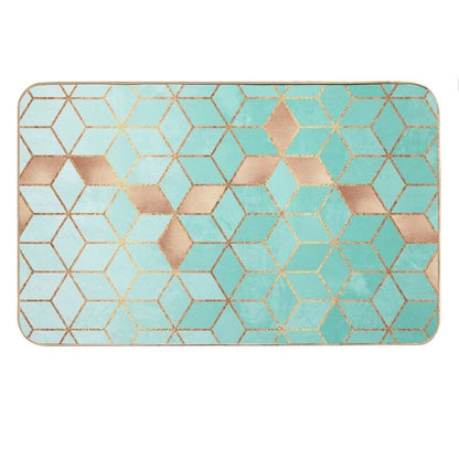 Soft Gradient Aquamarine Bath Mat