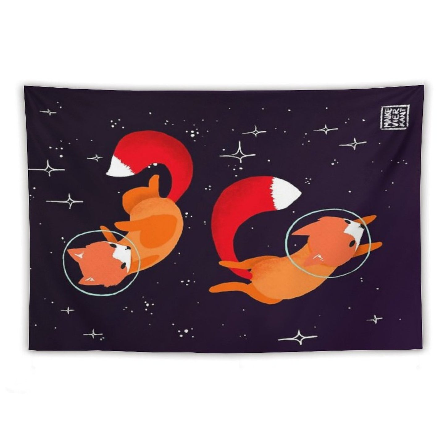 Space Foxes Tapestry