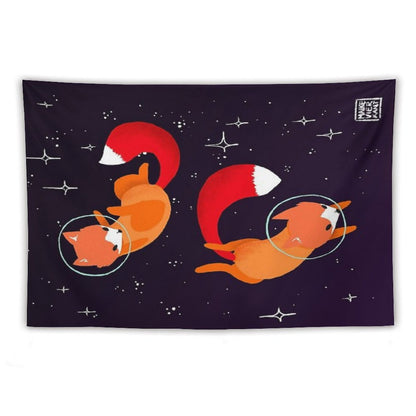 Space Foxes Tapestry
