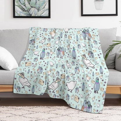 Pigeons Throw Blanket