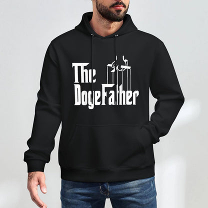 The DogeFather DogeCoin Crypto Moon Doge Father Medium-Weight Fabric Hoodie