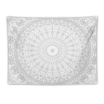 Grey Threads Mandala Tapestry