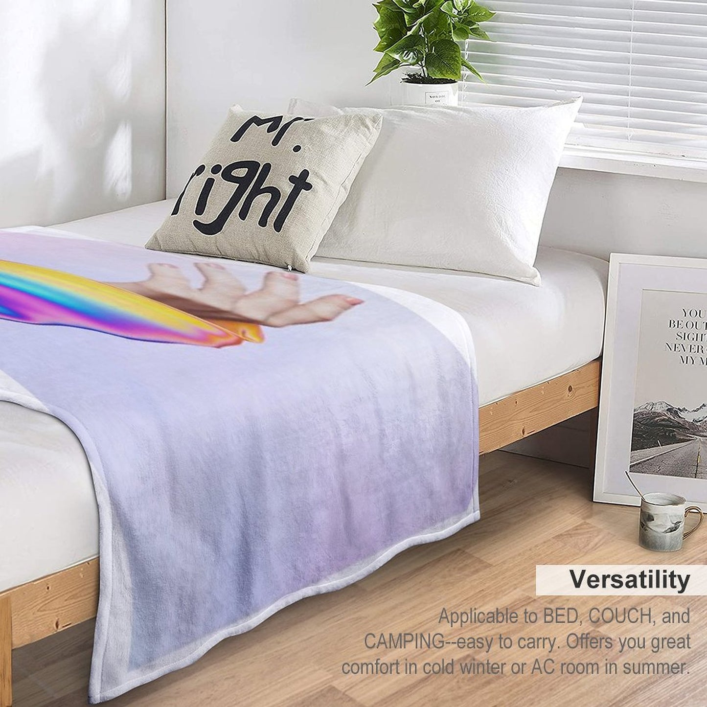 Drifting In Colors That Don't Exist Throw Blanket