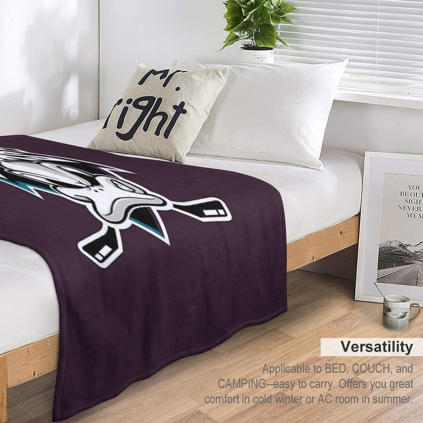 The Mighty Ducks Game Changers Throw Blanket