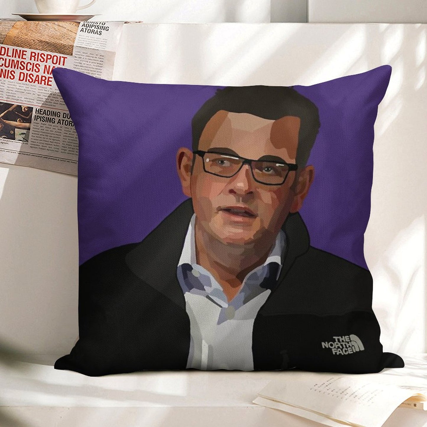 Dan Andrews – North Face Linen Throw Pillow Cover