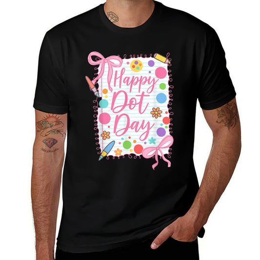 Happy Dot Day Bow Coquette for Teacher Girls  Tagless Design T-Shirt