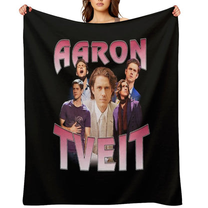Aaron Tveit Retro Throw Blanket