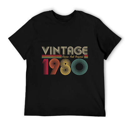 Womens 1980 40th Birthday Gift Vintage Retro Men Women 40 Years Old  Versatile T-Shirt