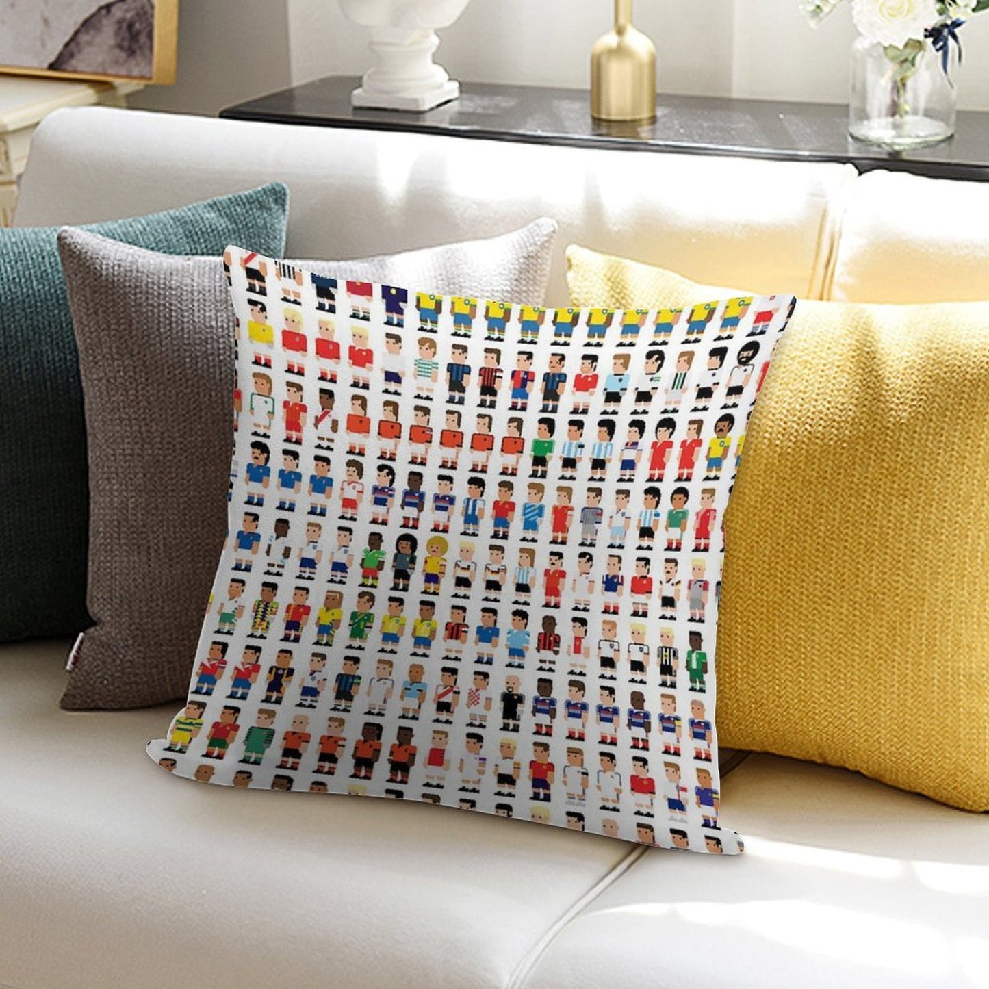 Soccer Legends Soft Warmth Comfort Throw Pillow