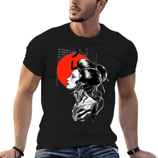 Cyberpunk Vaporwave Japanese  Cotton T-Shirt