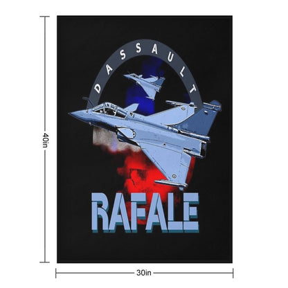 Dassault Rafale French Fighterjet Aircraft Throw Blanket