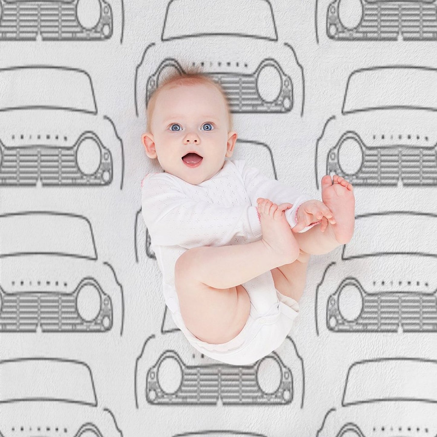 Triumph TR4 Classic Car Black Outline Graphic Throw Blanket