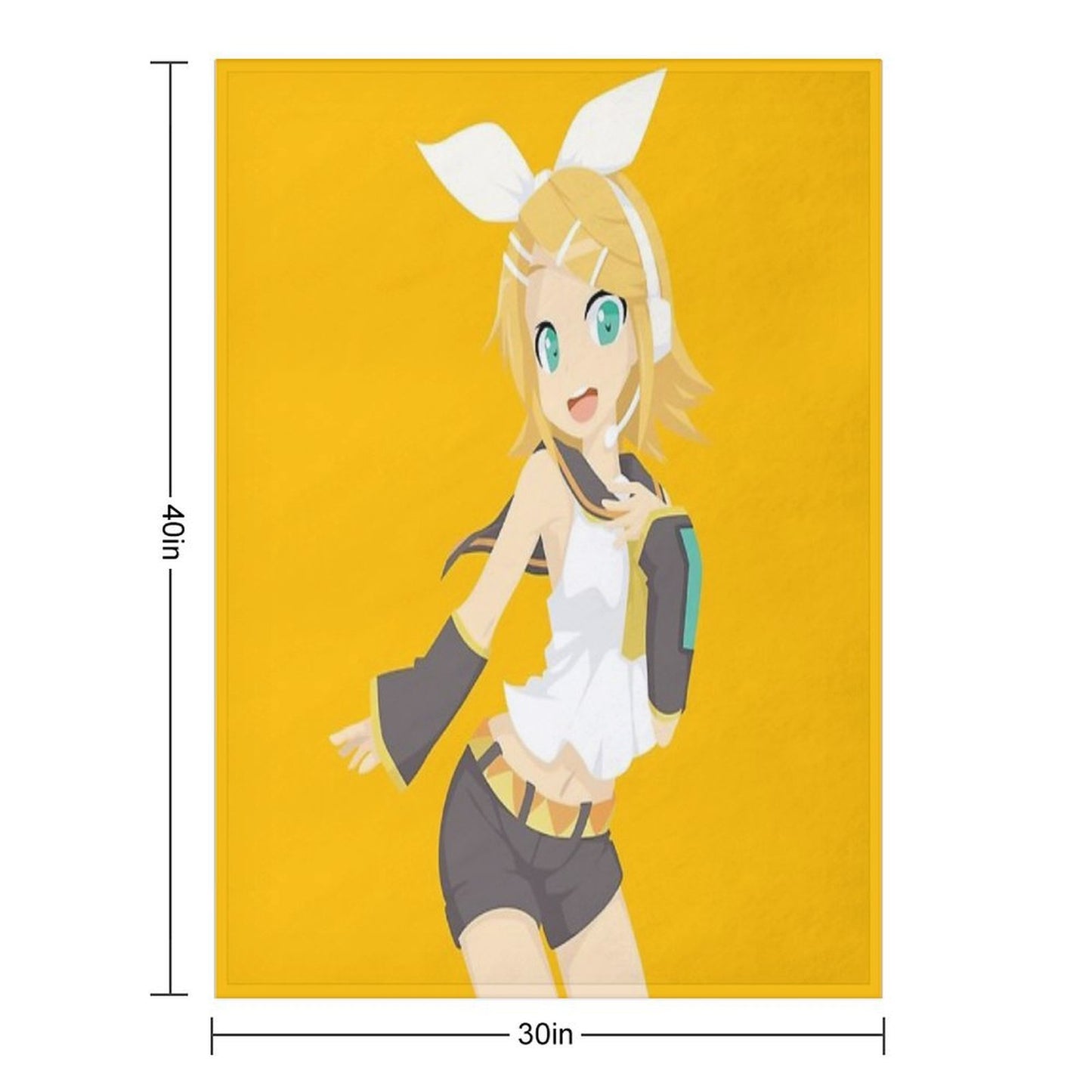 Kagamine Rin Throw Blanket