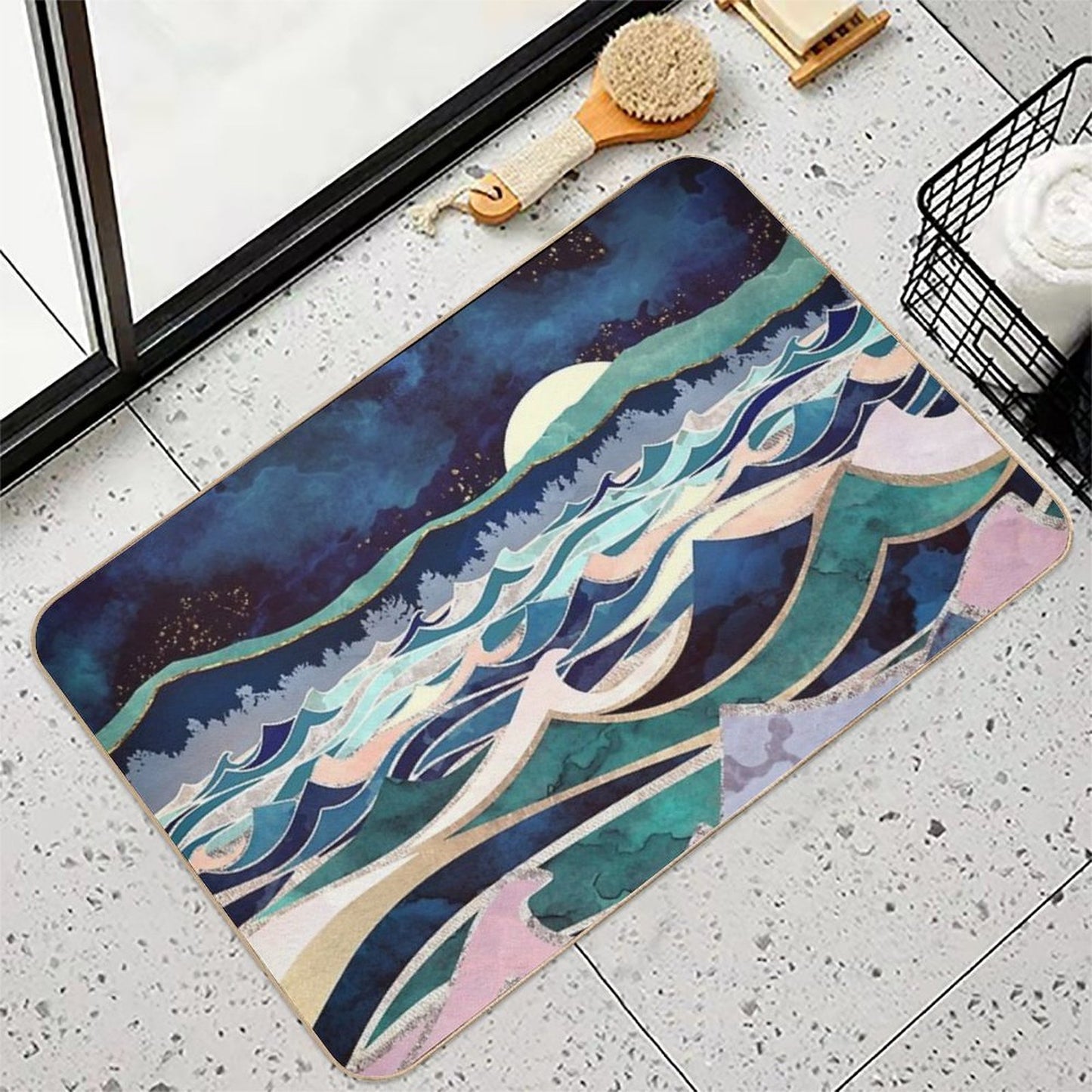 Moonlit Ocean Bath Mat