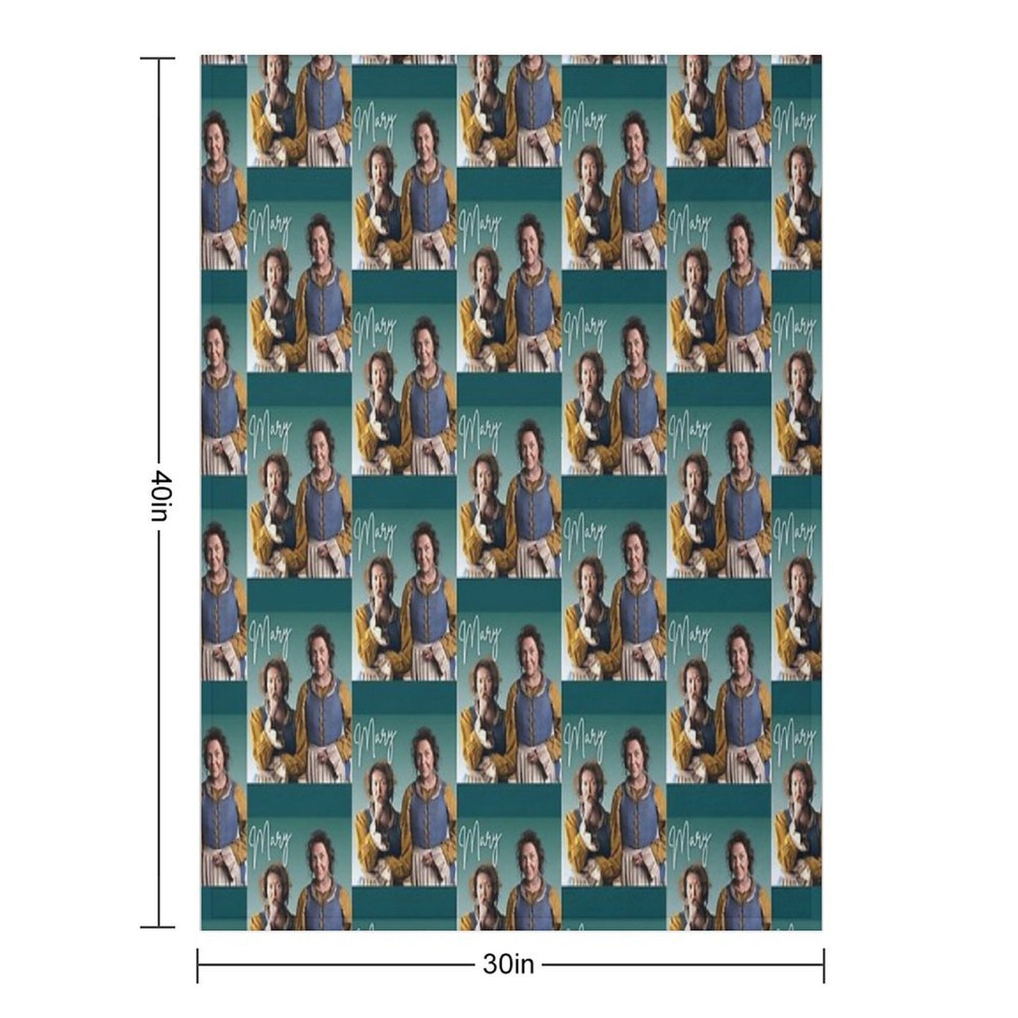 BBC Ghosts Mary Retro Tee Throw Blanket