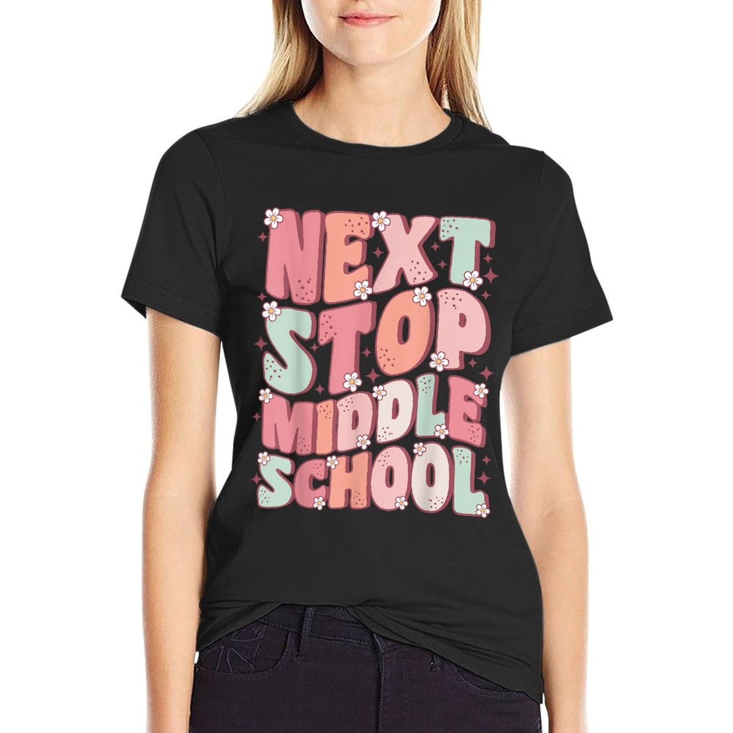 Next Stop Middle School Groovy Elementary School Graduation T-Shirt