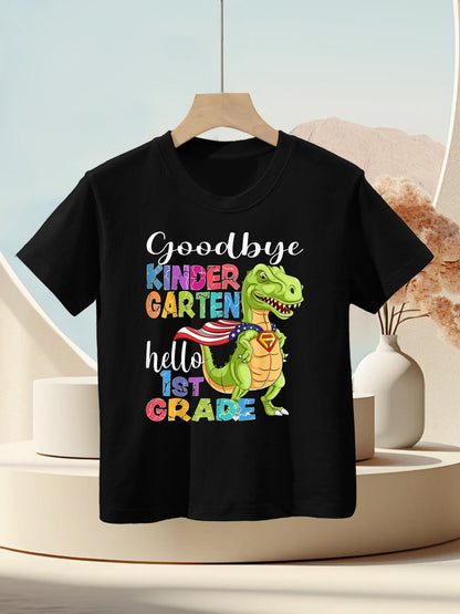 Goodbye Kindergarten Hello 1st Grade Graduation Last Day 22 Kids T-Shirt