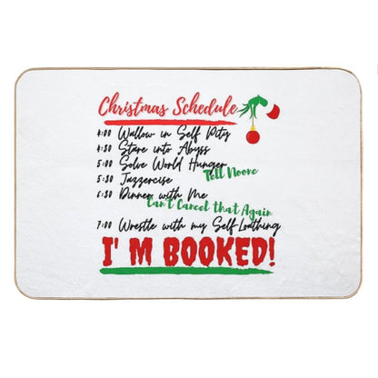 Christmas Schedule Bath Mat