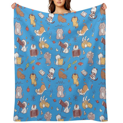 Science Kittens Throw Blanket