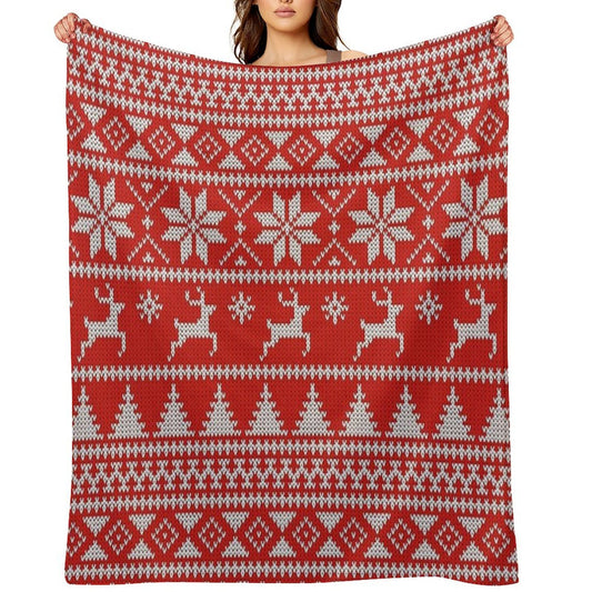 Fair Isle Christmas Throw Blanket