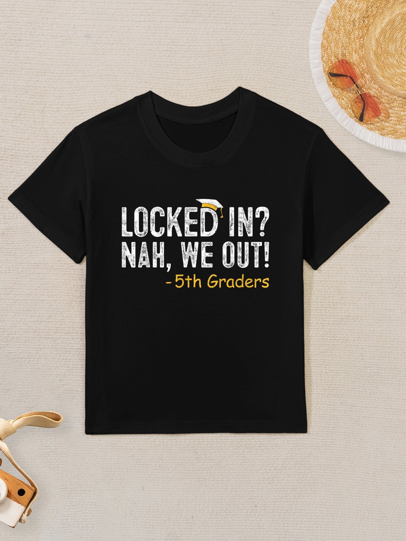 Locked In We Out 5th Grade Graduation Gifts Fifth Graders Kids T-Shirt
