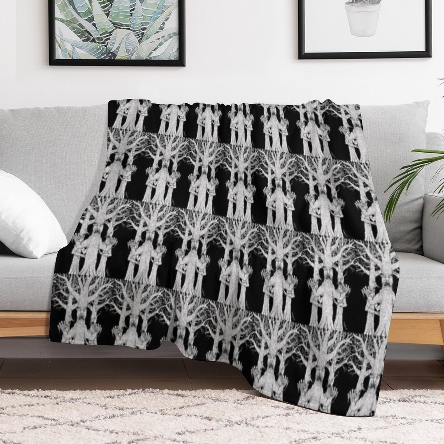Denizens of The Diabolic Wood Throw Blanket