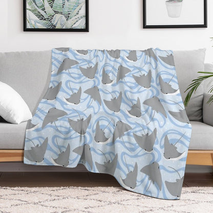 Stingrays - Cownose Ray - Sticker Pack Throw Blanket