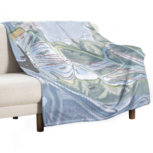 Mount Kato Resort Trail Map Throw Blanket