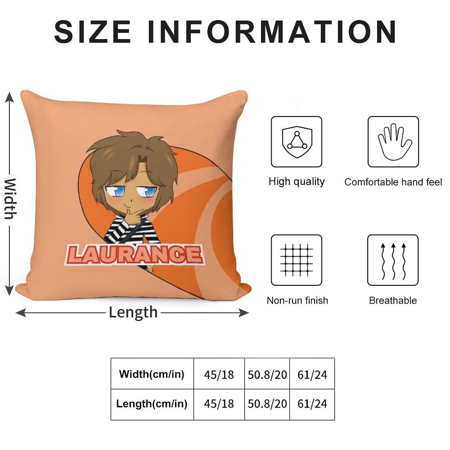 Laurance Zvhal Pillow (blue Eyes Edition) Soft Durable Construction Throw Pillow