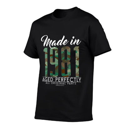 Womens 40th Birthday Camou Made in 1981 40 Years Old Soldier  Durable T-Shirt