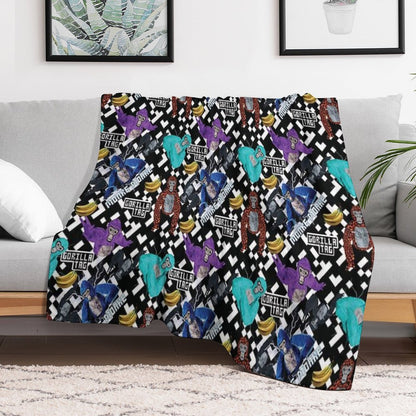 Gorilla Tag VR Gamer Merch Pixel Monke Throw Blanket