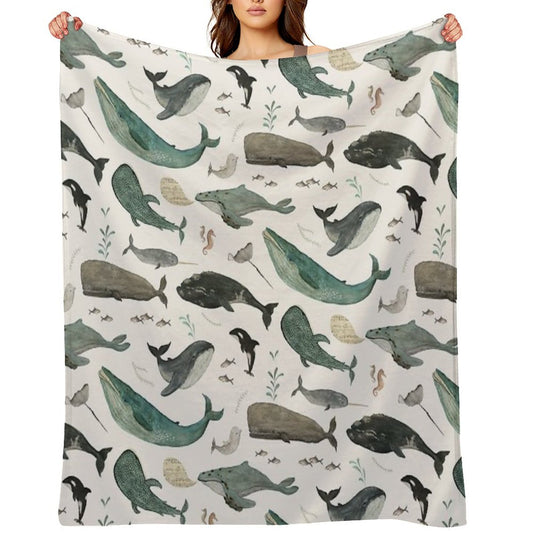 Whale Song Throw Blanket