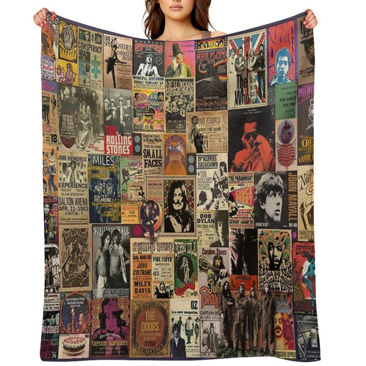 Rock N' Roll Stories Throw Blanket
