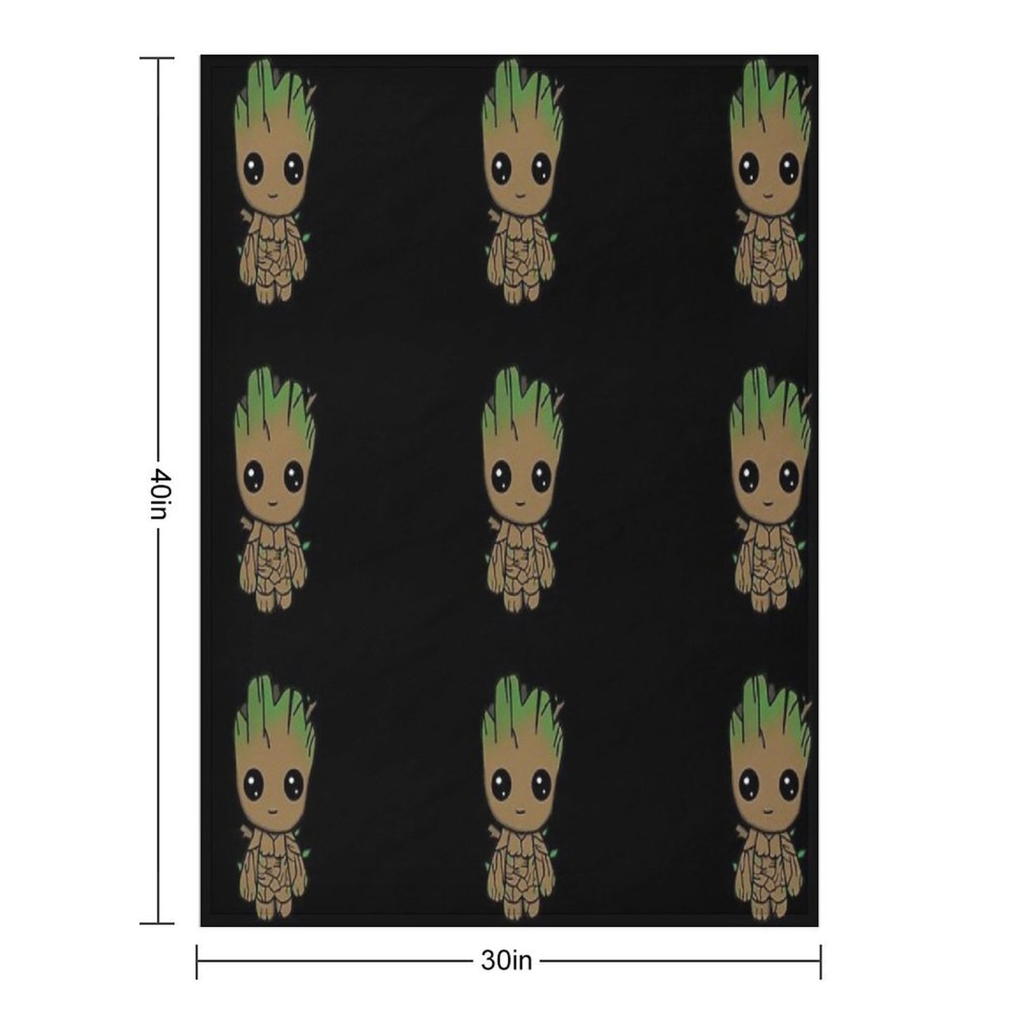 I AM GROOT - Little Chibi Throw Blanket