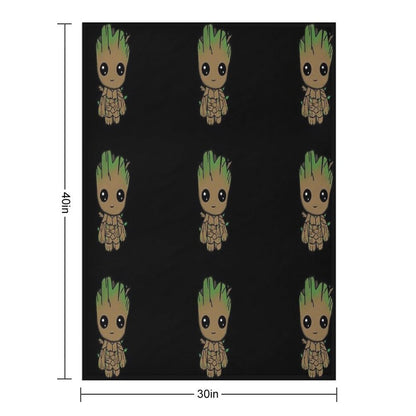 I AM GROOT - Little Chibi Throw Blanket