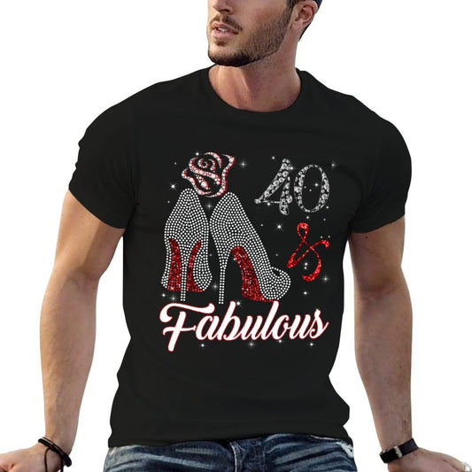 40 And & Fabulous 1981 40Th Birthday Gift For Womens  Cotton T-Shirt
