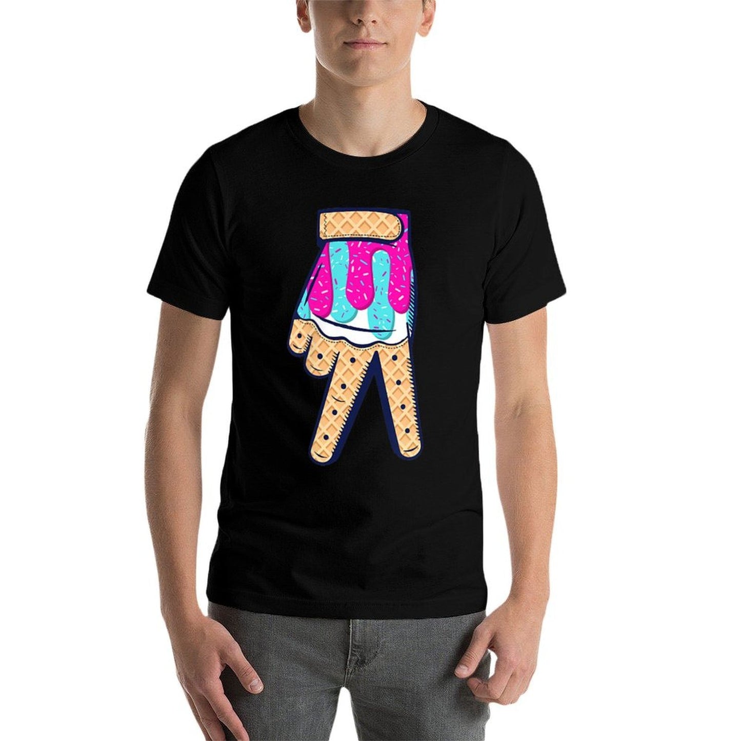 Baseball Ice Cream Drip Boys Home Plate Glove Respect Drip  Vintage-inspired T-Shirt