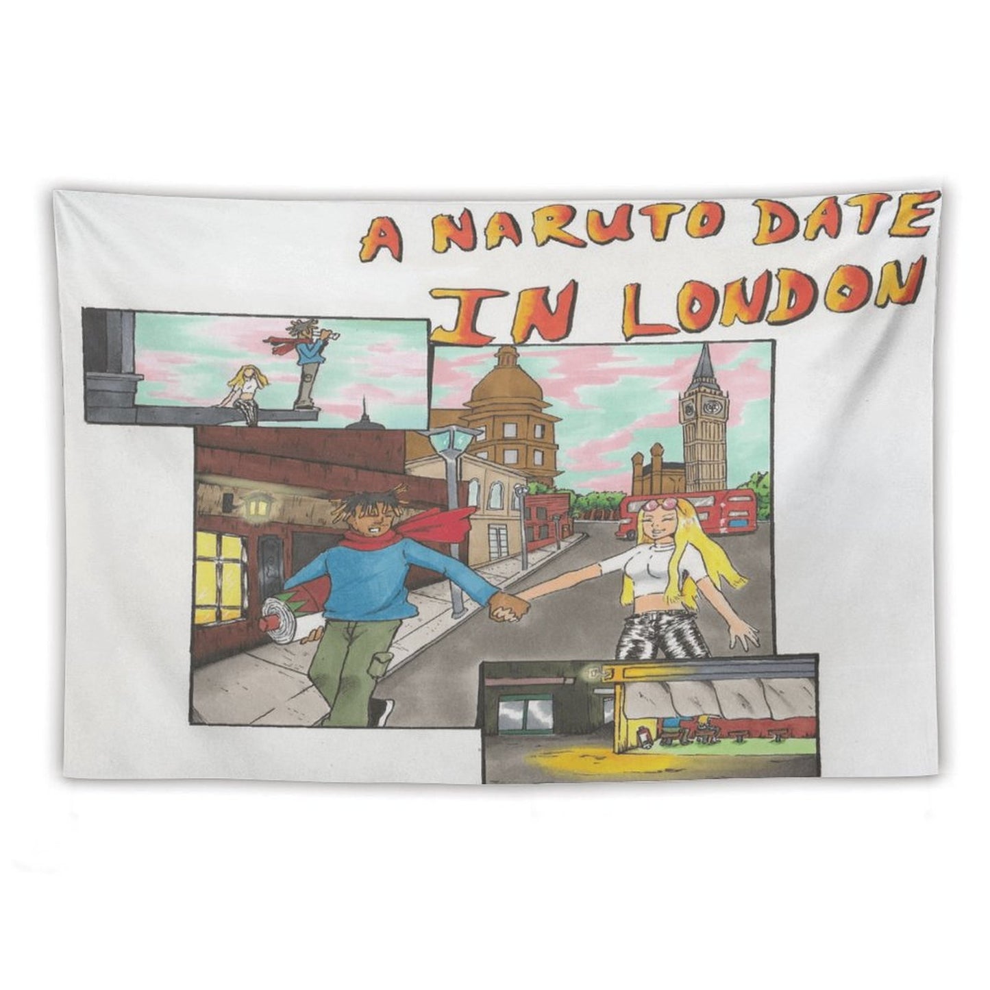 A Naruto Date In London Tapestry