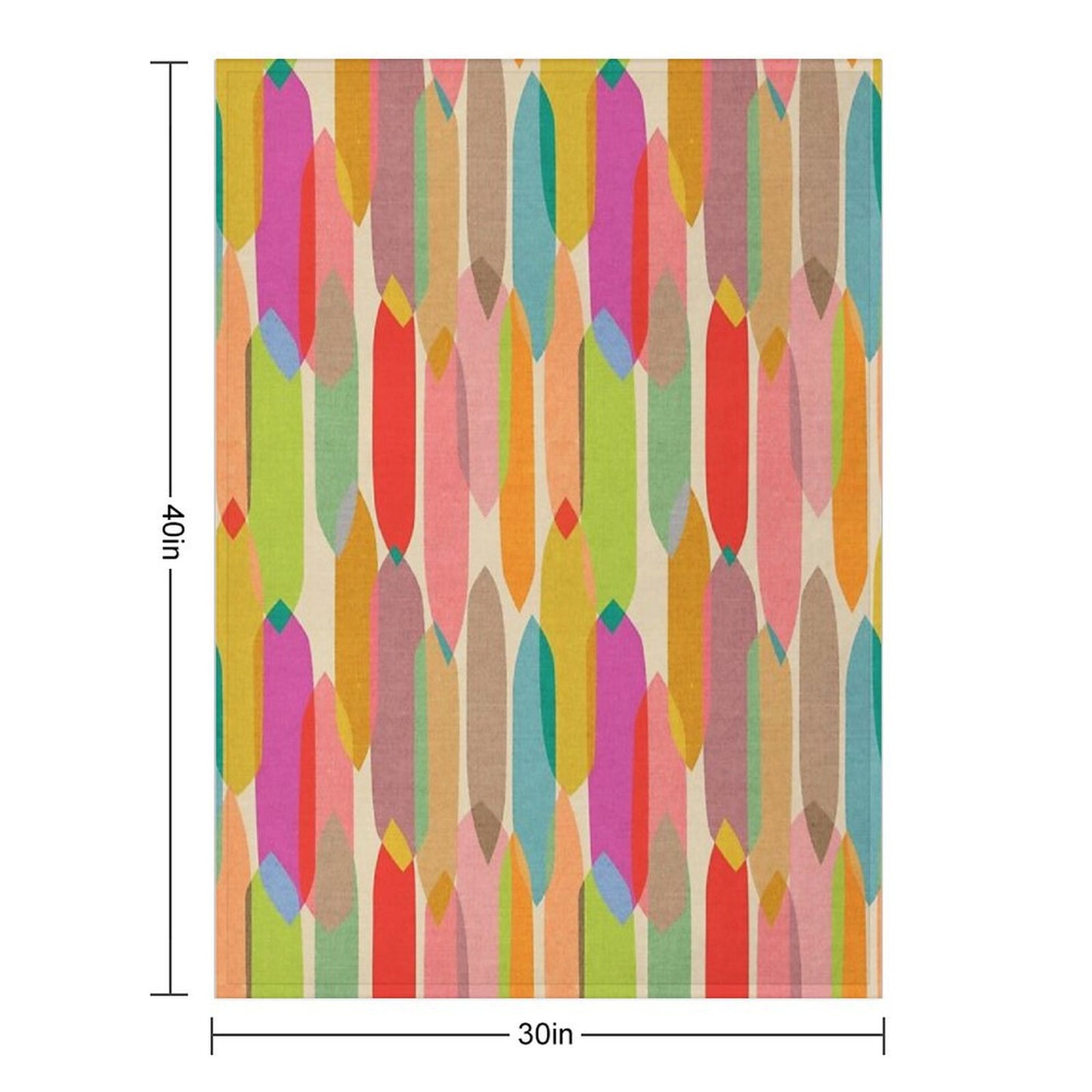 Mid Century Droplets Kaleidoscope Throw Blanket