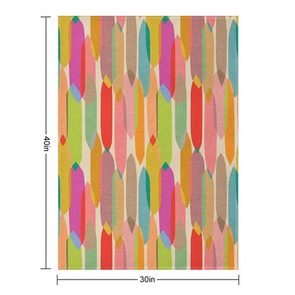 Mid Century Droplets Kaleidoscope Throw Blanket