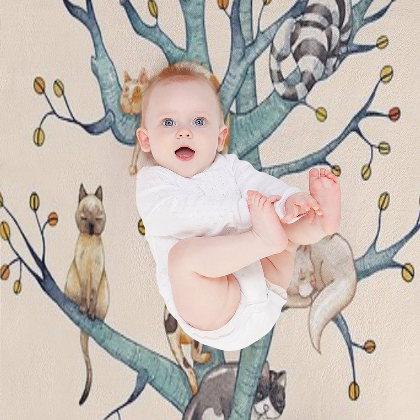 The Tree of Cat Life Throw Blanket