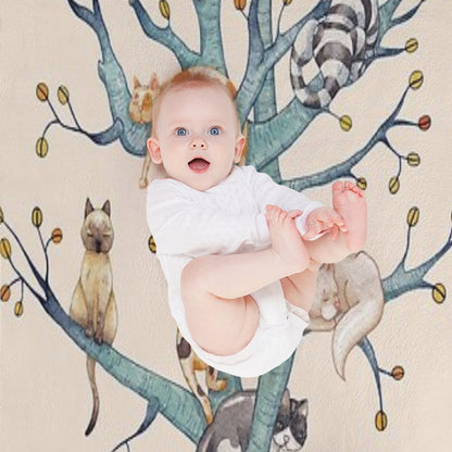 The Tree of Cat Life Throw Blanket
