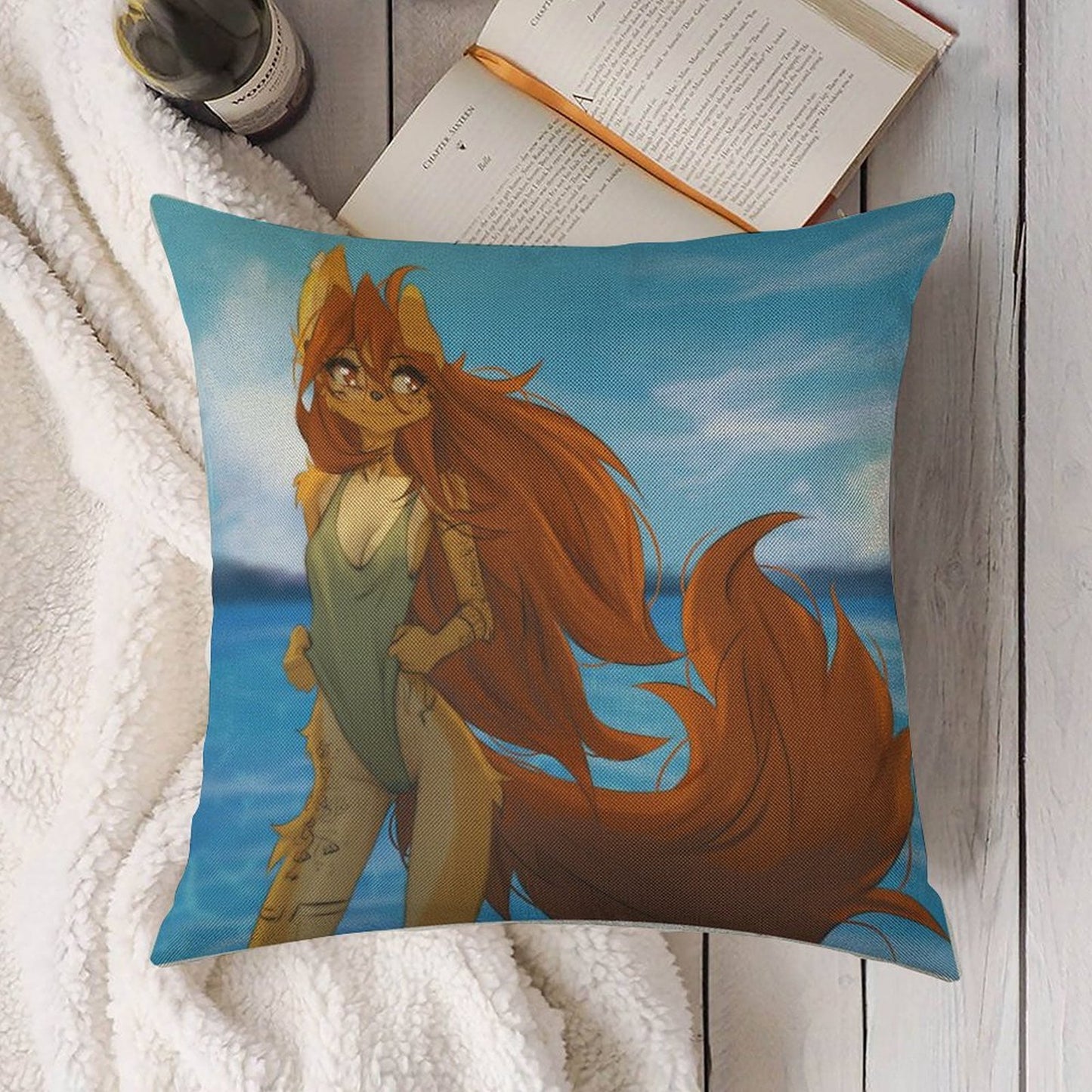 Seaside Linen Throw Pillow Cover