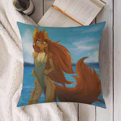 Seaside Linen Throw Pillow Cover