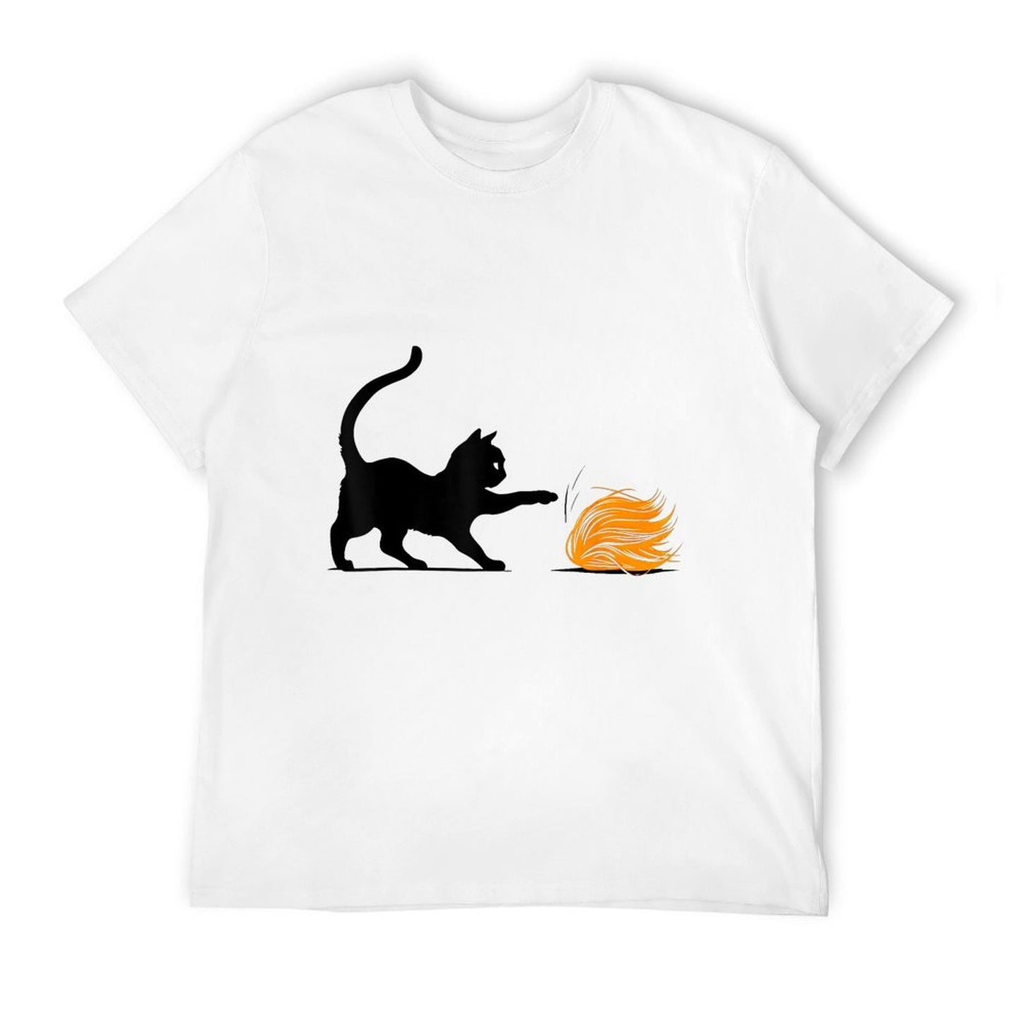 Funny Cat Playing With Trump Hair  Soft T-Shirt