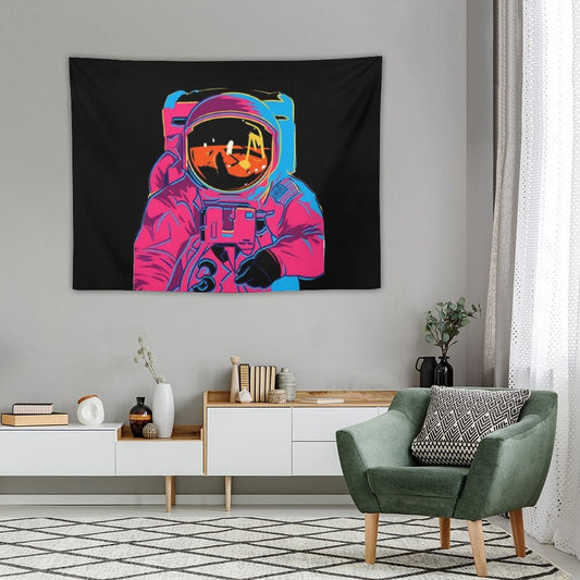 Trippy Rainbow Astronaut Tapestry