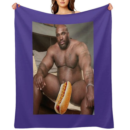 Big Dick Black Guy Meme Barry Wood Throw Blanket