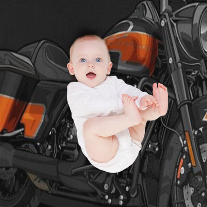 Harley Davidson Artwork Throw Blanket