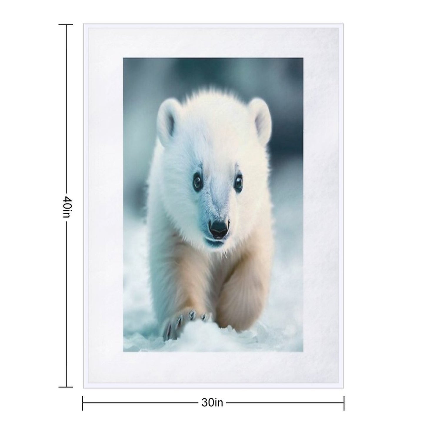 Cute Baby Polar Bear - Cute Baby Animals Throw Blanket
